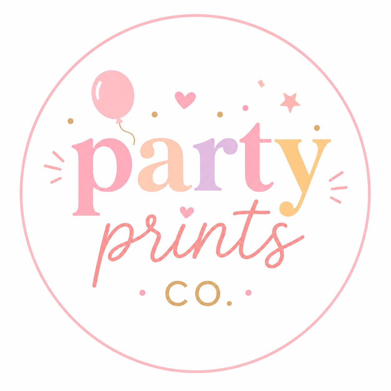Party Prints Co. badge logo
